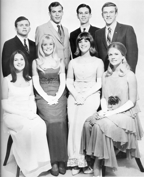 Candidates for Prom Queen and Prom King from Burbank High School, 1968.